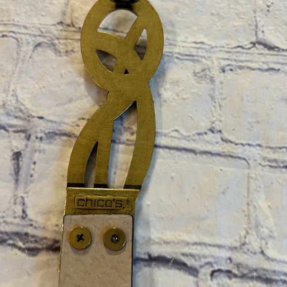 CHICO’S BACK GENUINE LEATHER CHOCOLATE BROWN BELT WITH BRASS TONE BUCKLE S/M - Picture 2 of 13